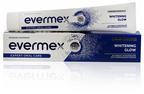 Зубная паста Evermex Whitening Glow, 75 мл