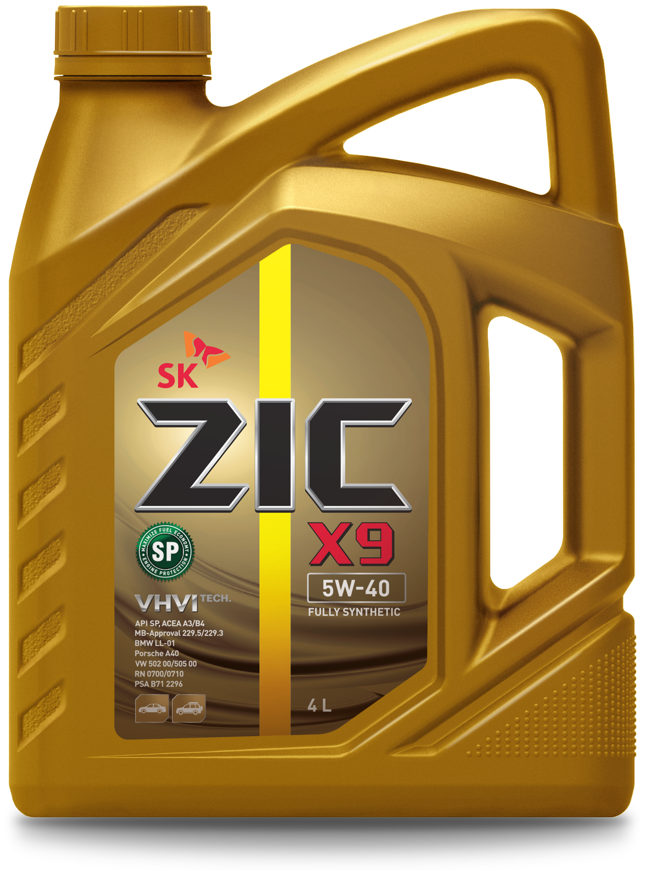 ZIC 162000 ZIC X9 5W40 (4L)_масло моторное!\ API SP, ACEA A3/B4, VW 502.00/505.00/503.01, LL-01, RN 0700/0710
