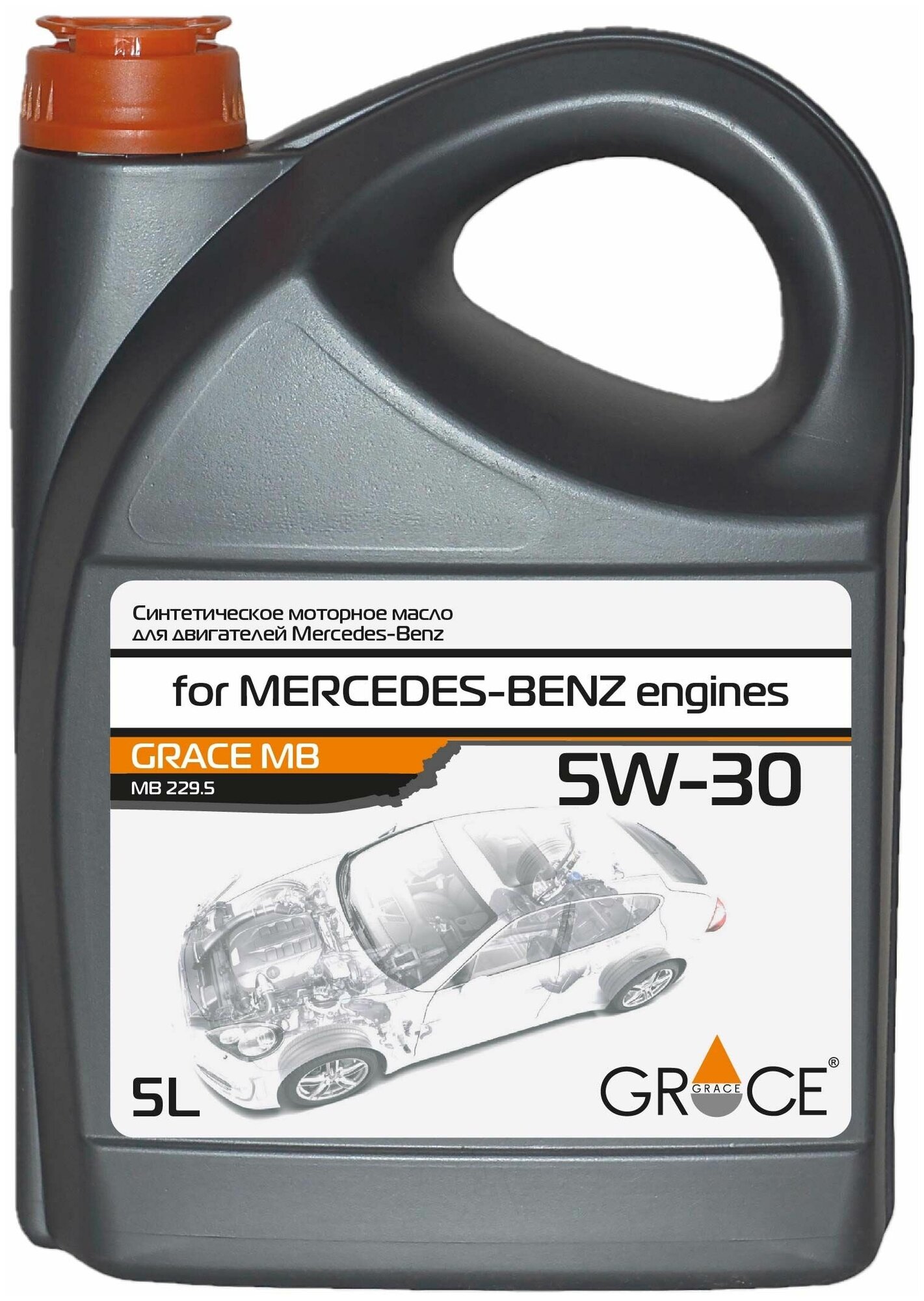 Моторное масло Grace MB 5W-30, 5 литров