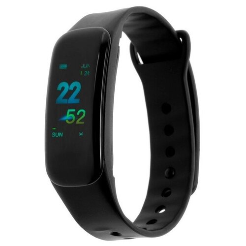 Фитнес-браслет LuazON LF-06 096 цветной дисплей пульсометр оповещения шагомер черный 126200₽