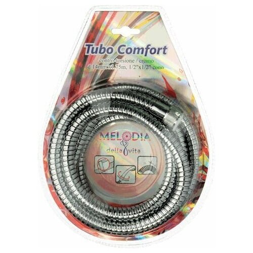 Шланг для душа EXTRA COMFORT ANTI-TWIST 1/2*1/2 конус нерж. d14мм L175см,2й заж. MKP34424BL Melodia della vita шланг для душа melodia della vita extra comfort anti twist 1 2 1 2 конус нержавеющая сталь d14мм l150см 2й заж mkp34422bl