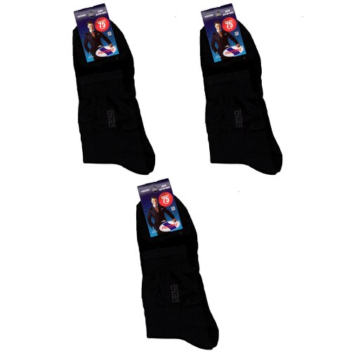 фото Мужские носки ростекс, 3 пары, 3 уп., классические, размер 38/40, черный