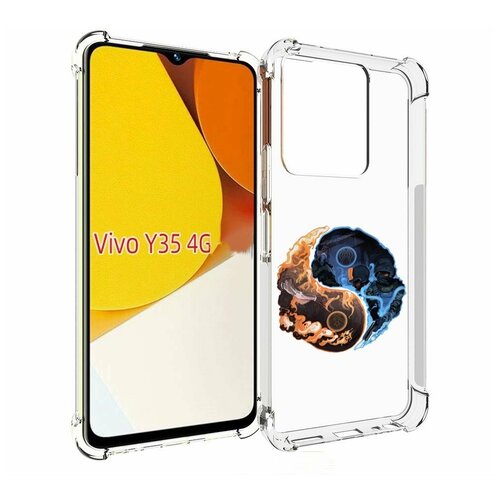 чехол mypads кс го инь янь для vivo v25 5g v25e задняя панель накладка бампер Чехол MyPads кс-го-инь-янь для Vivo Y35 4G 2022 / Vivo Y22 задняя-панель-накладка-бампер