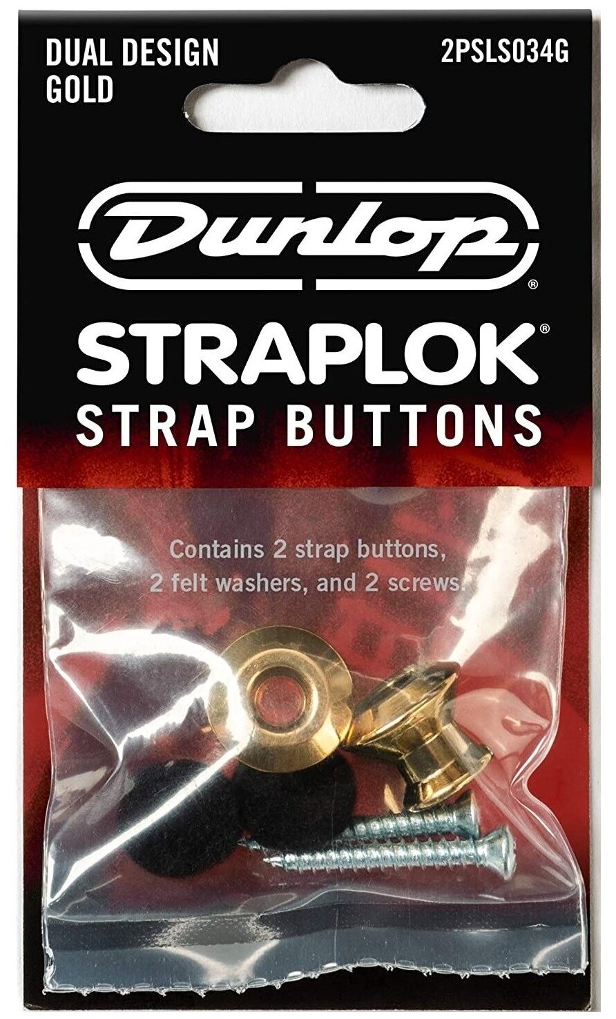 Крепление ремня Dunlop 2PSLS034G Straplok Dual золото