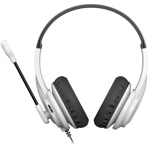 Наушники с микрофоном A4Tech HU-10 черный/белый 2м накладные USB оголовье (HU-10/USB/BLACK+WHITE)