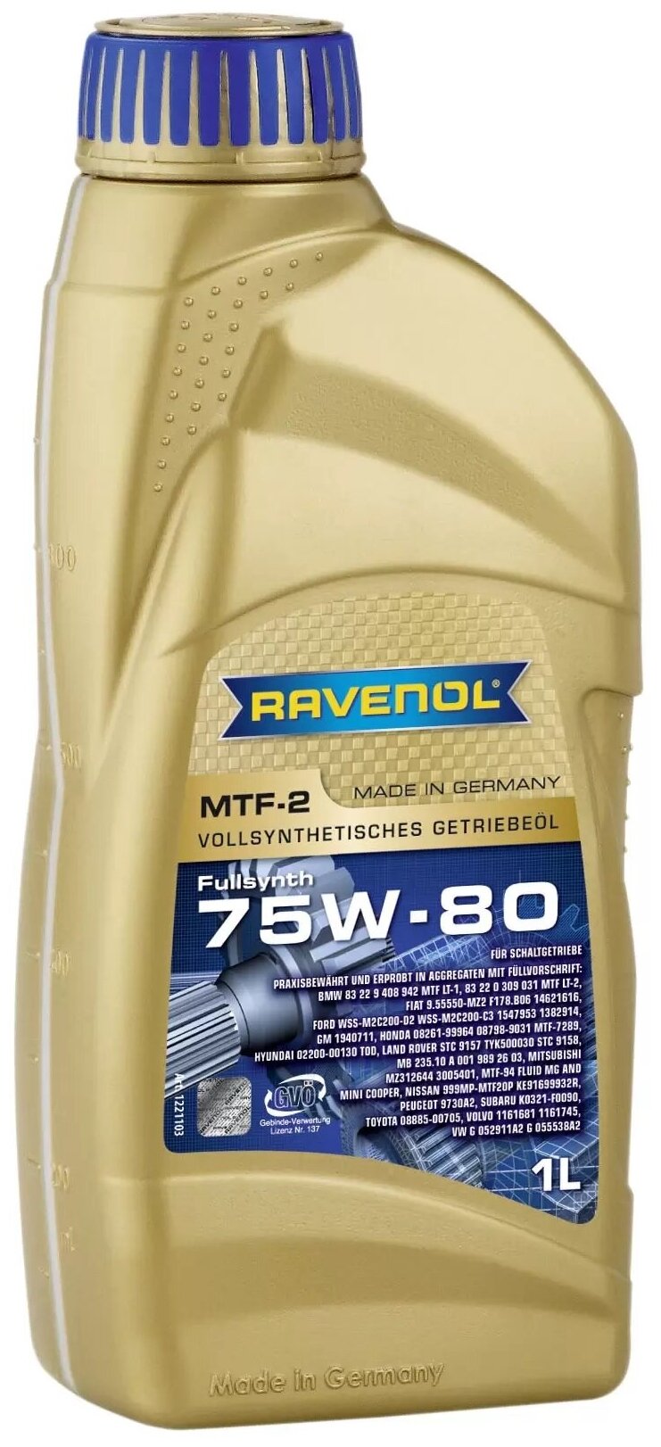 Масло трансмиссионное RAVENOL MTF-2 75W-80