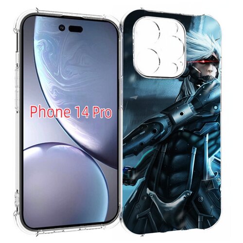 Чехол MyPads Metal Gear Rising Revengeance для iPhone 14 Pro задняя-панель-накладка-бампер