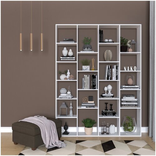 Стеллаж Перегородка Стиль 4 Дуб Венге (ШхВхГ) 150х200х22 см.