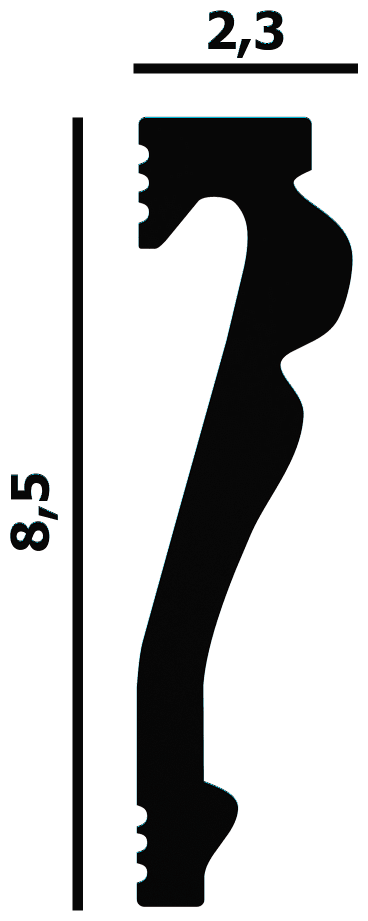 Молдинг настенный Перфект Plus P85 85x23 мм - фотография № 2