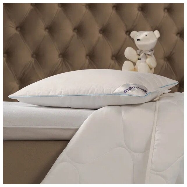 MedSleep Детская подушка упругая Skylor, льняное волокно, цвет: белый (40х60)
