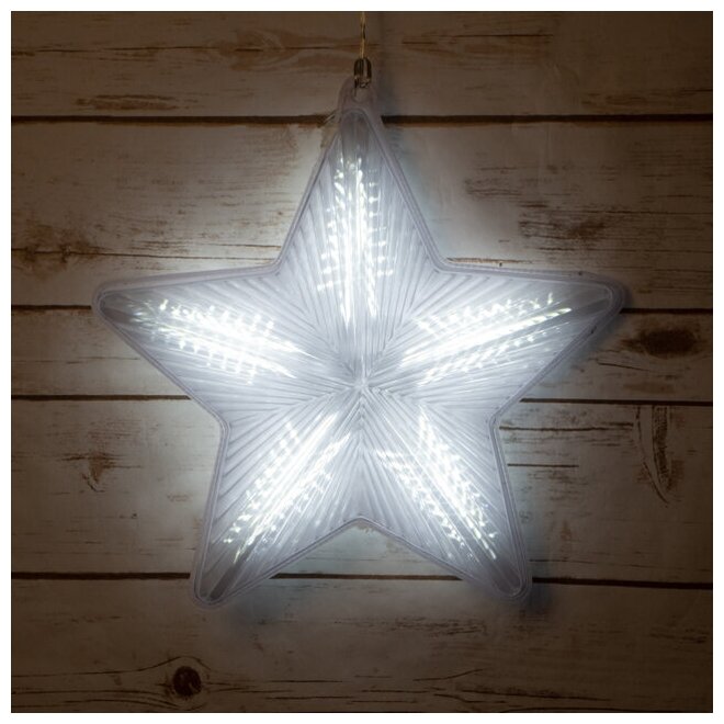 Kaemingk Светильник звезда Миллениум 32 см 100 холодных белых LED ламп со светодинамикой в лучах 481008