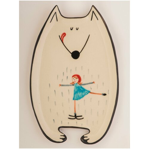 Тарелка Волк с Красной Шапочкой в.4 ручная работа