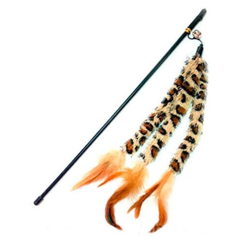 Игрушка Котенок дразнилка - удочка змейка леопард HY190 игрушка котенок дразнилка удочка салют hy164