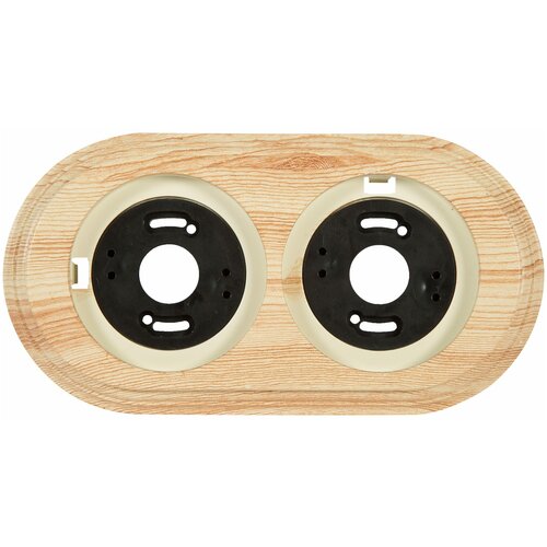 Рамка для розеток и выключателей Electraline 2 поста, цвет карельская сосна