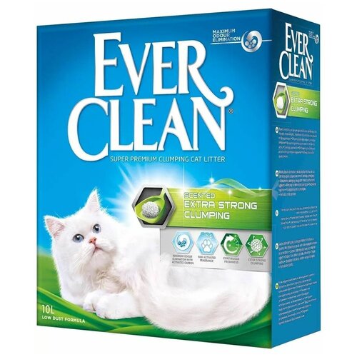 Наполнитель комкующийся Ever Clean Extra Strong Clumping Scented с ароматизатором, 10л