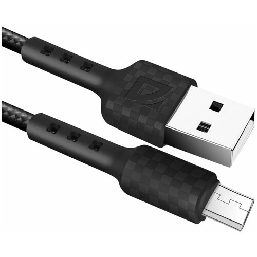 USB кабель Defender F181 Micro синий, 2.4А, нейлон, 1м, пакет