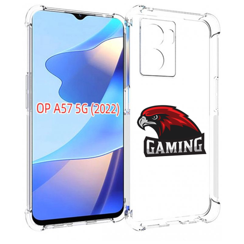 Чехол MyPads Gaming-1 мужской для OPPO A57 5G(2022) задняя-панель-накладка-бампер