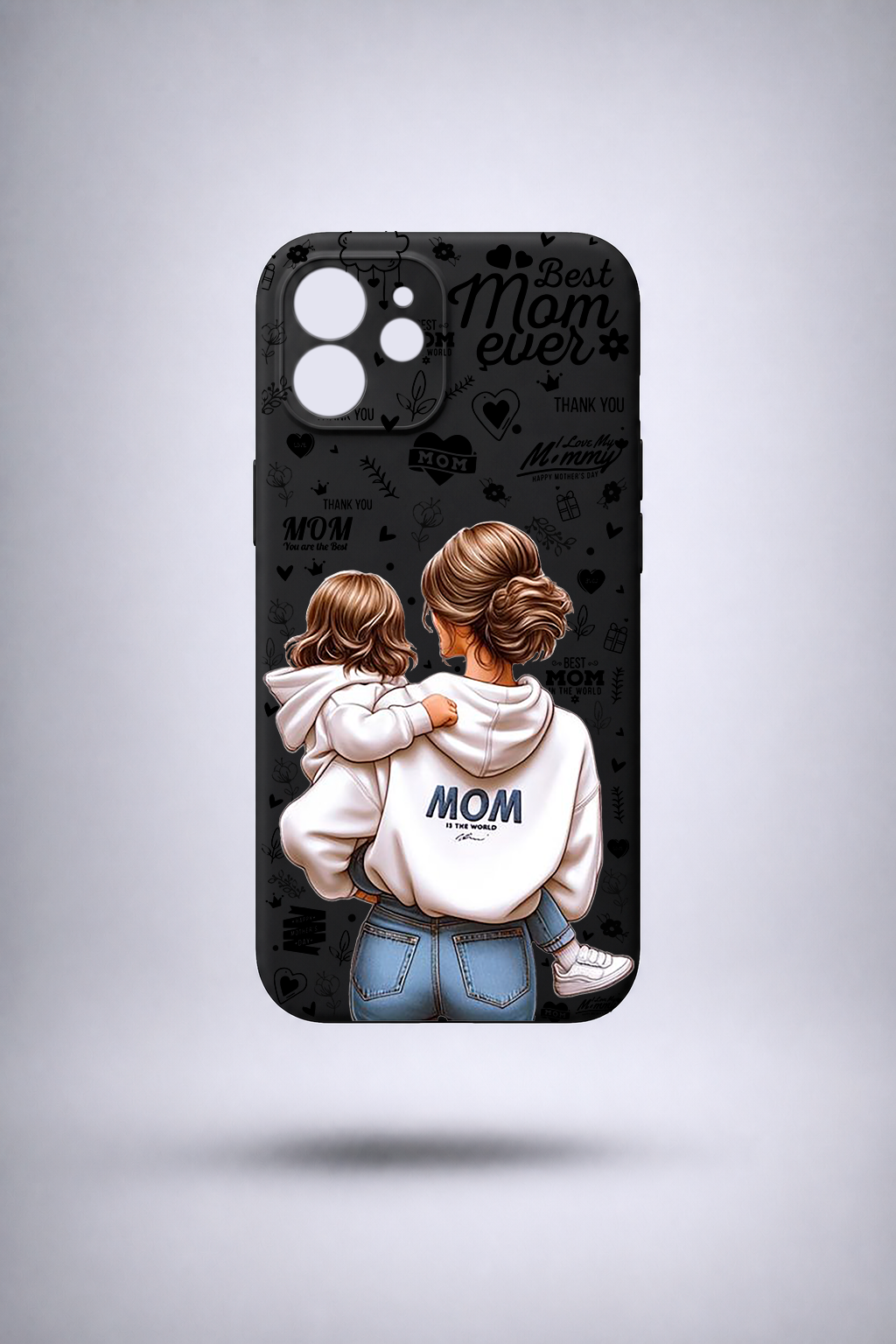 Чехол для iPhone 12, Мама, силикон, soft touch, матовый, мягкий, тонкий