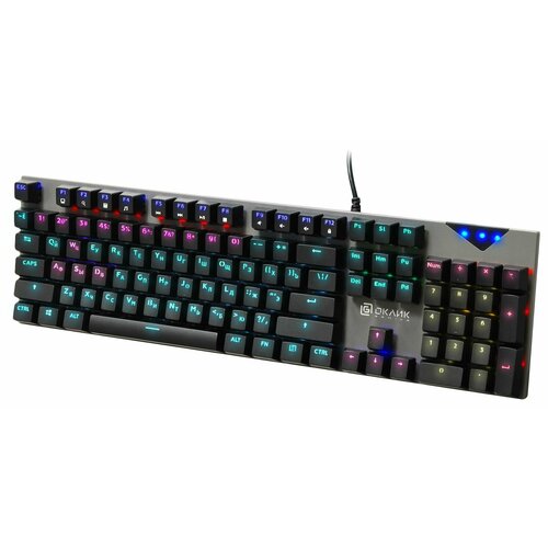 Клавиатура Оклик 935G RAGNAR механическая черный USB Multimedia for gamer LED подставка для запястий 307000₽