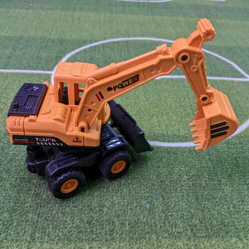 экскаватор volvo dickie toys 26см dg150321 игрушечный экскаватор на колесах с ковшом Экскаватор игрушечный, на колесах, 17.5х7.5х16см