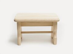 Изображение товара Скамейка из дерева маленькая, высота 20 см, мини скамейка, скамеечка