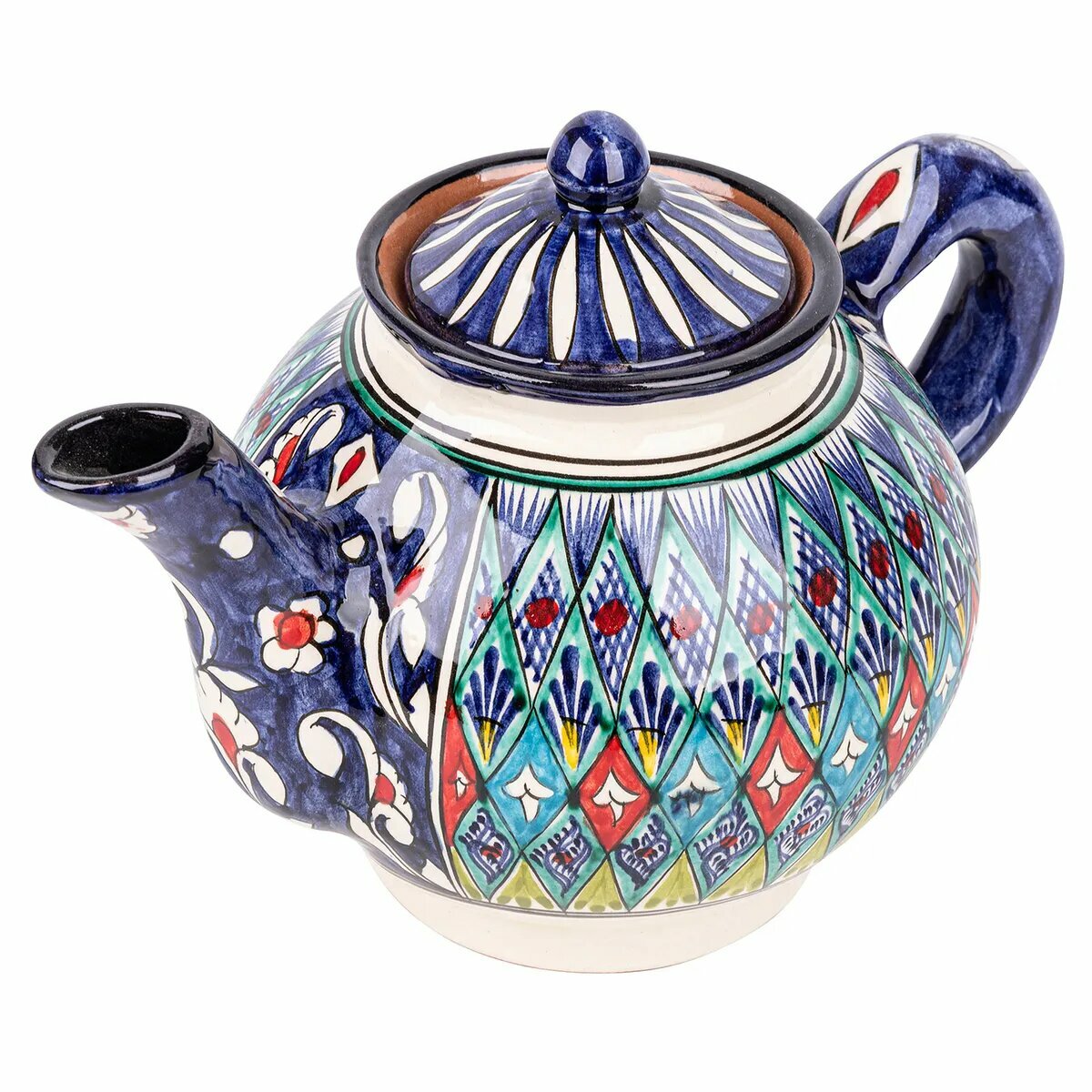 фото Чайник узбекский керамический 1 л (Риштан синий)
