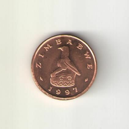 Монета Зимбабве 1 цент 1997