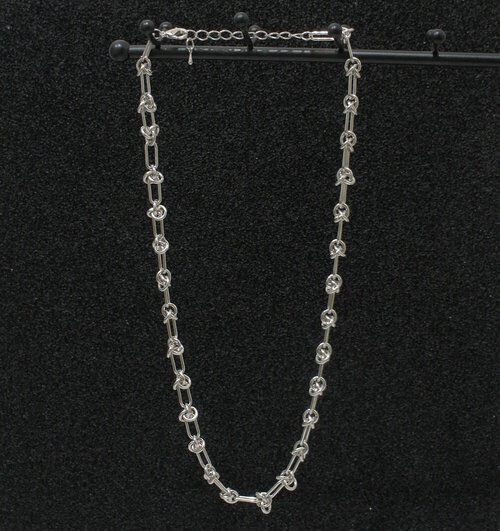 Цепь Fashion jewelry, длина 50 см, серебряный