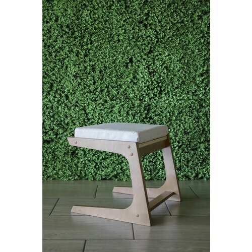 Пуф для отдыха/пуф в прихожую, цвет каркас Орех/Белый, модель 5