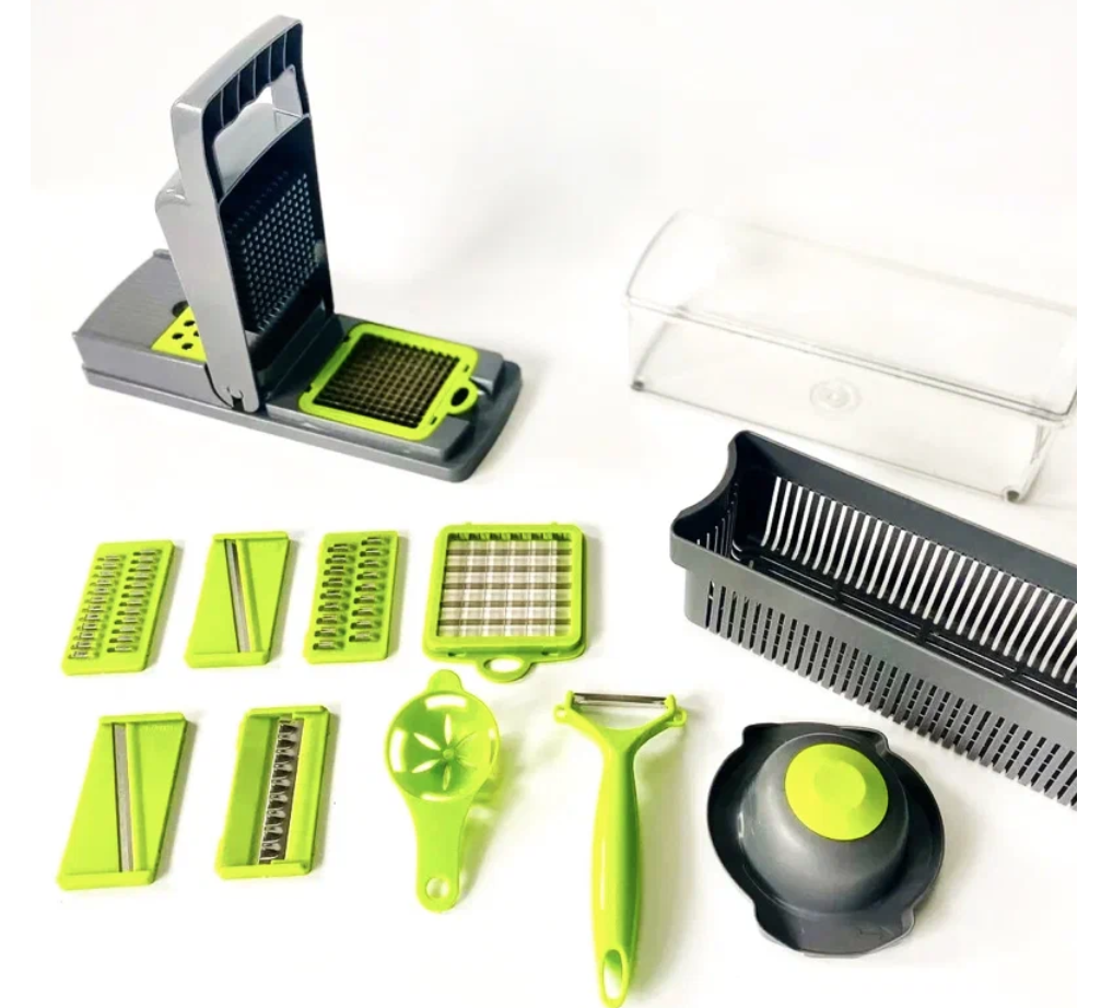 Овощерезка (терка для овощей) Veggie Slicer 14в1, серый — фото 1