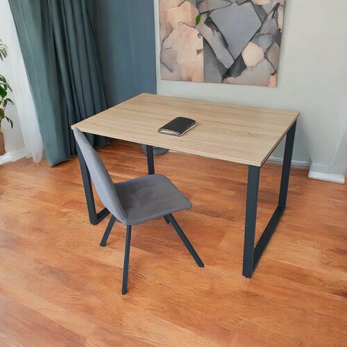 Изображение товара Игровой компьютерный стол/ Лофт, 120*80 см, цвет столешницы Дуб Сонома, Ножки лофт черные