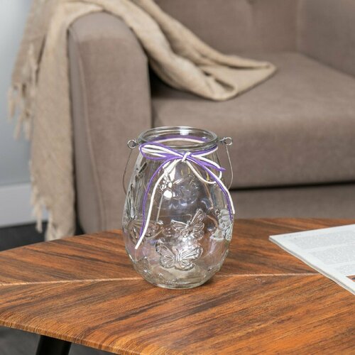 Стеклянная ваза для цветов интерьерная 13 х 17 см 749₽