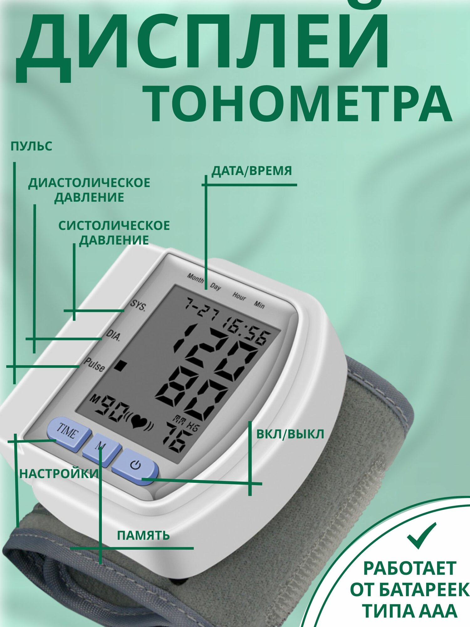 Тонометры Тонометр на руку автоматический электронный