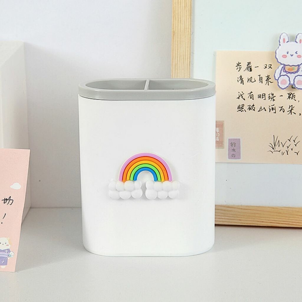 Подставка для канцелярии / органайзер настольный "Rainbow", white