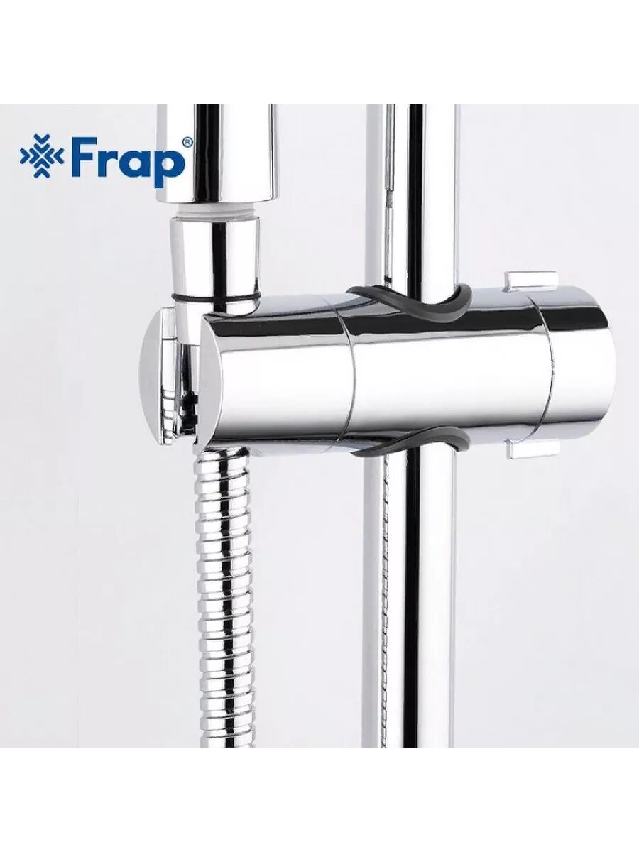 Держатель душевой лейки Frap F30-3  на душевую штангу хром  пластик