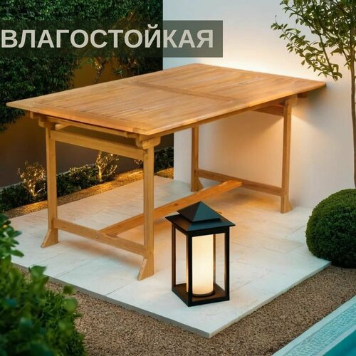 фото Стол садовый fieldmann fdzn 4104-t, дерево, складной, 90х200х75 см