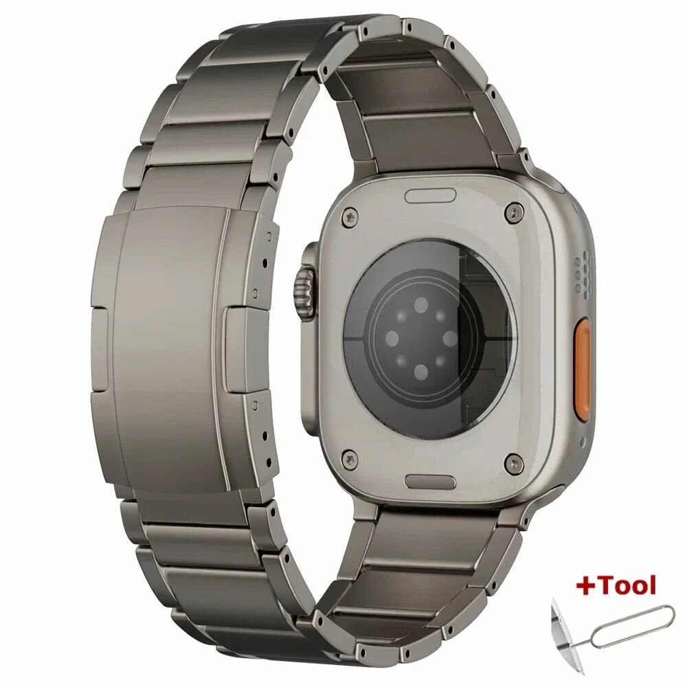 Титановый ремешок для Apple Watch Ultra 49 мм ремешок 45 мм 41 мм 44 мм для Apple Watch Series 9 8 7 6