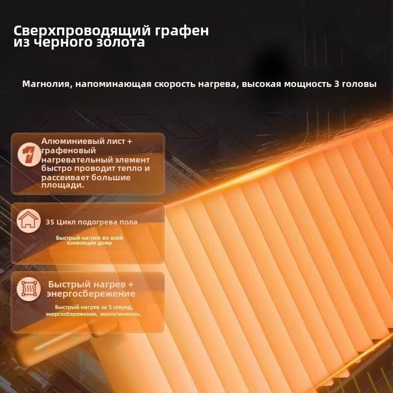 Изображение HUAQIANG K-2188-WiFi--JS-2300W Графеновый домашний обогреватель / Поддержка приложения Дистанционное управление / Функция WIFI / Функция увлажнения