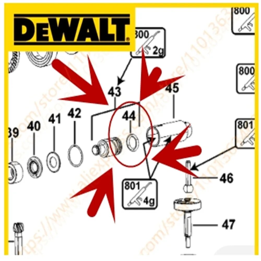 Изображение 10 шт. уплотнительное кольцо для Dewalt DCH253 DCH364 DCH274 DCH273 N114827