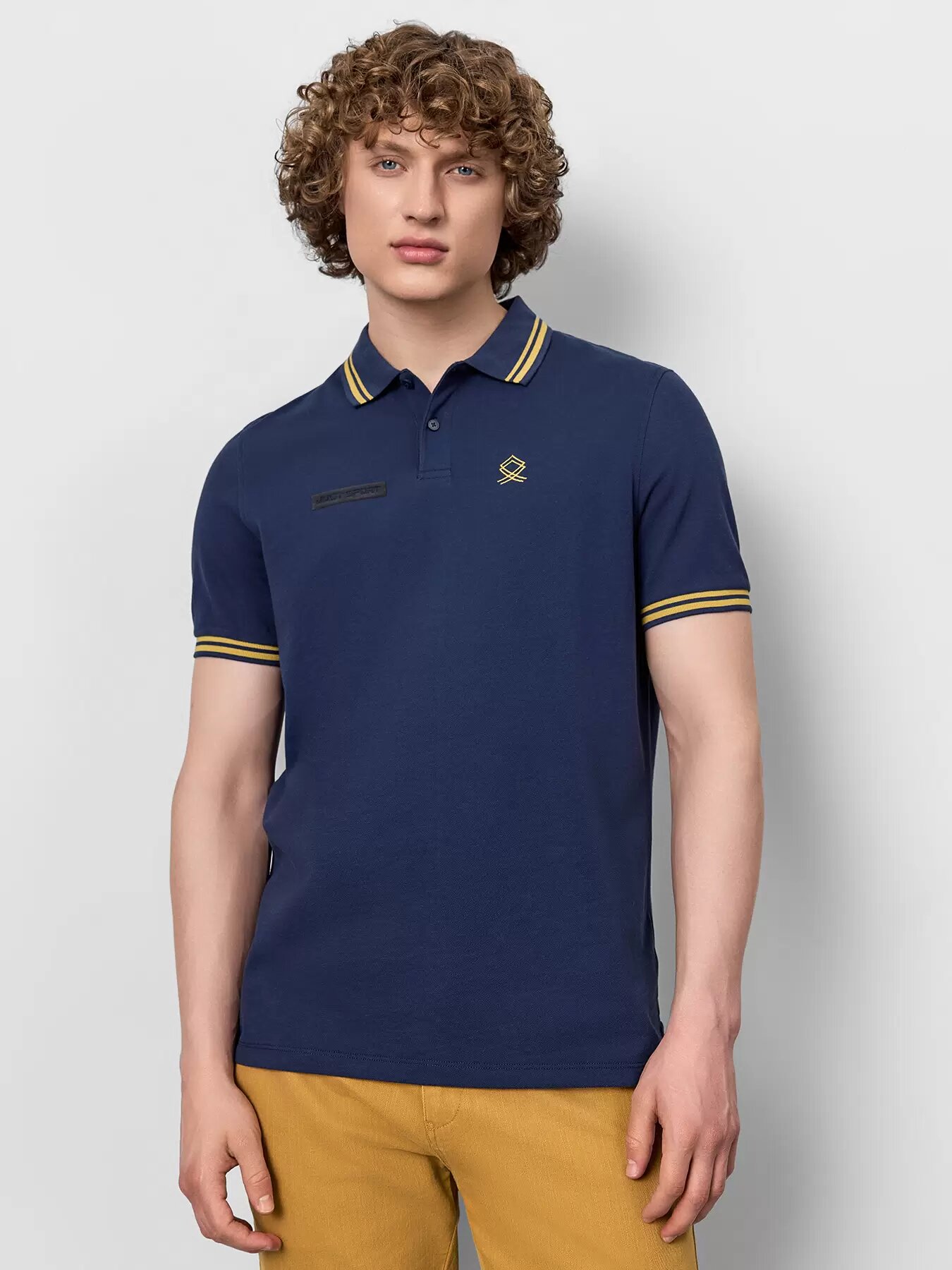 Поло JUST CLOTHES размер 48 cиний