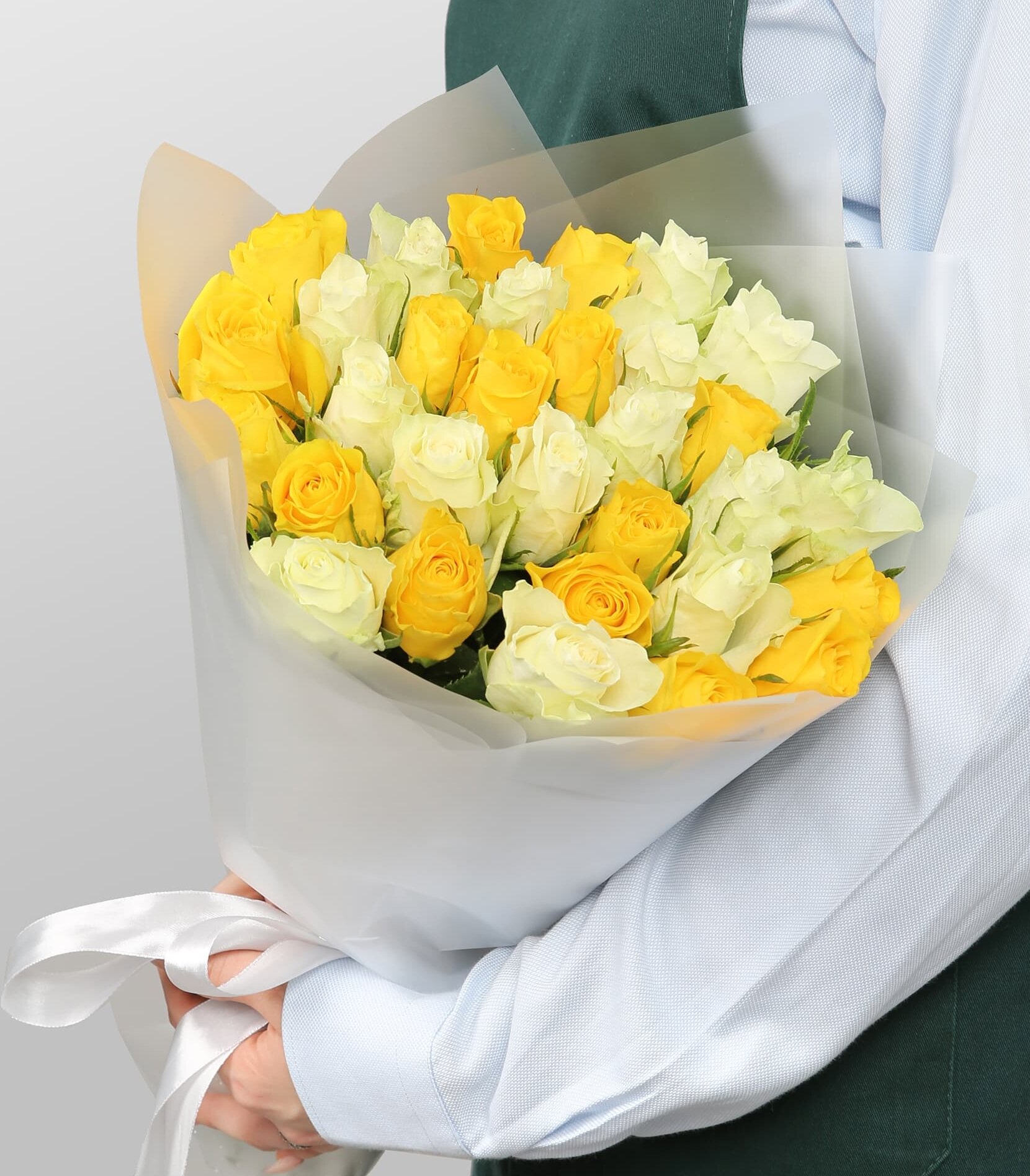 Букет Роз Кения 31 шт «Тепло солнечного дня»