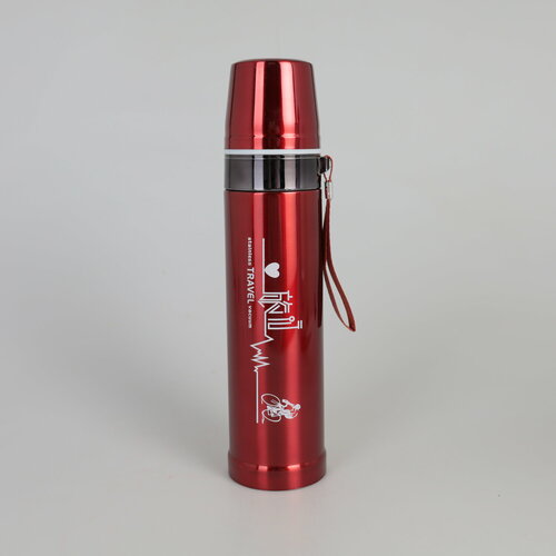 Термос для чая и кофе с чашкой Bright 500 мл, красная