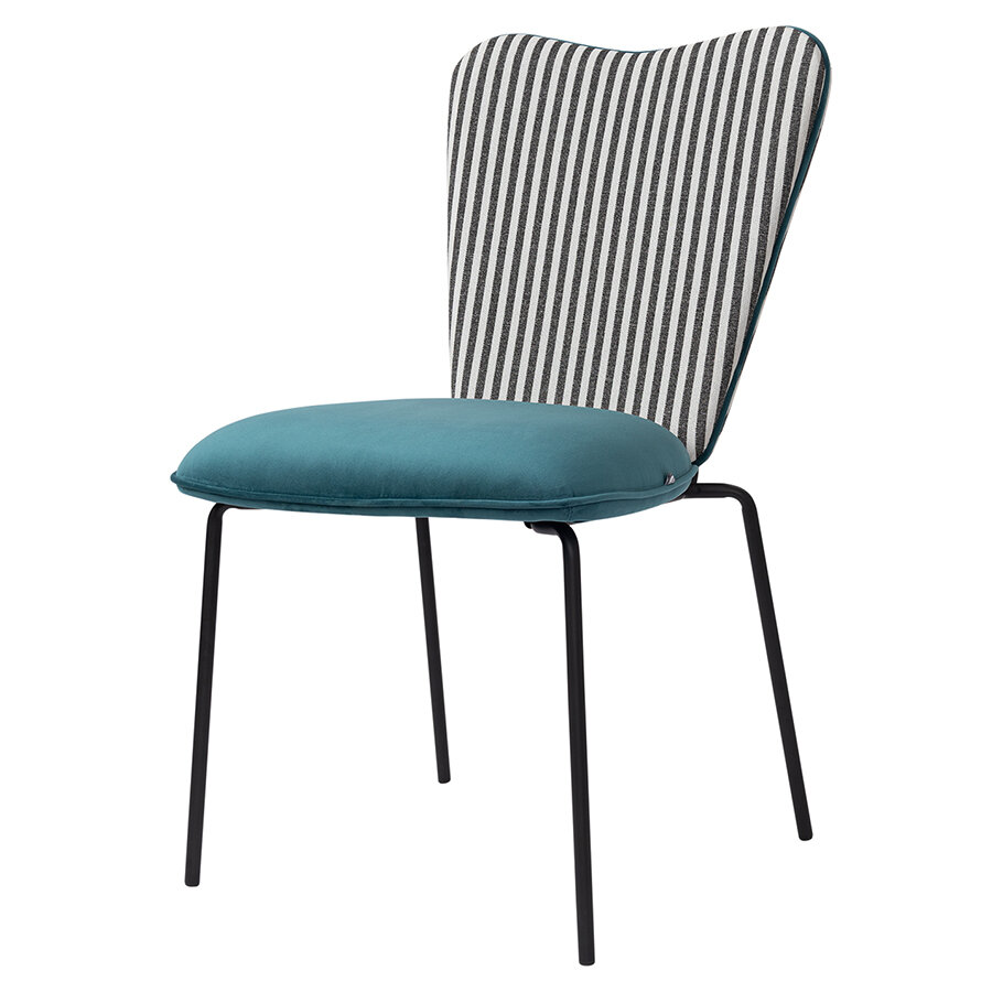 Стул Pompadour кухонный со спинкой мягкий велюр изумрудный Bergenson Bjorn BB0000826