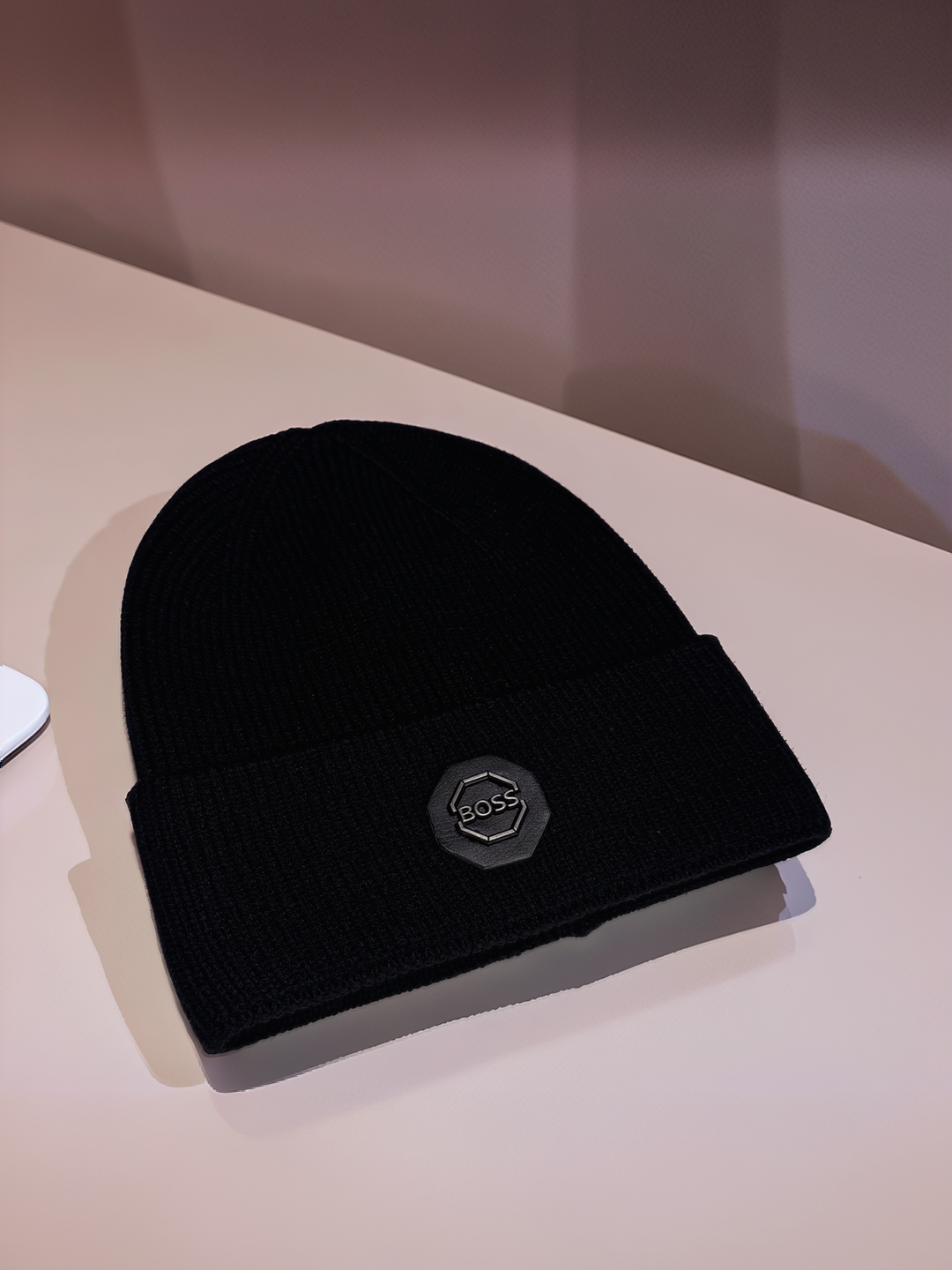 Шапка-бини BOSS для взрослых и детей, размер 54-60, 00042 черный