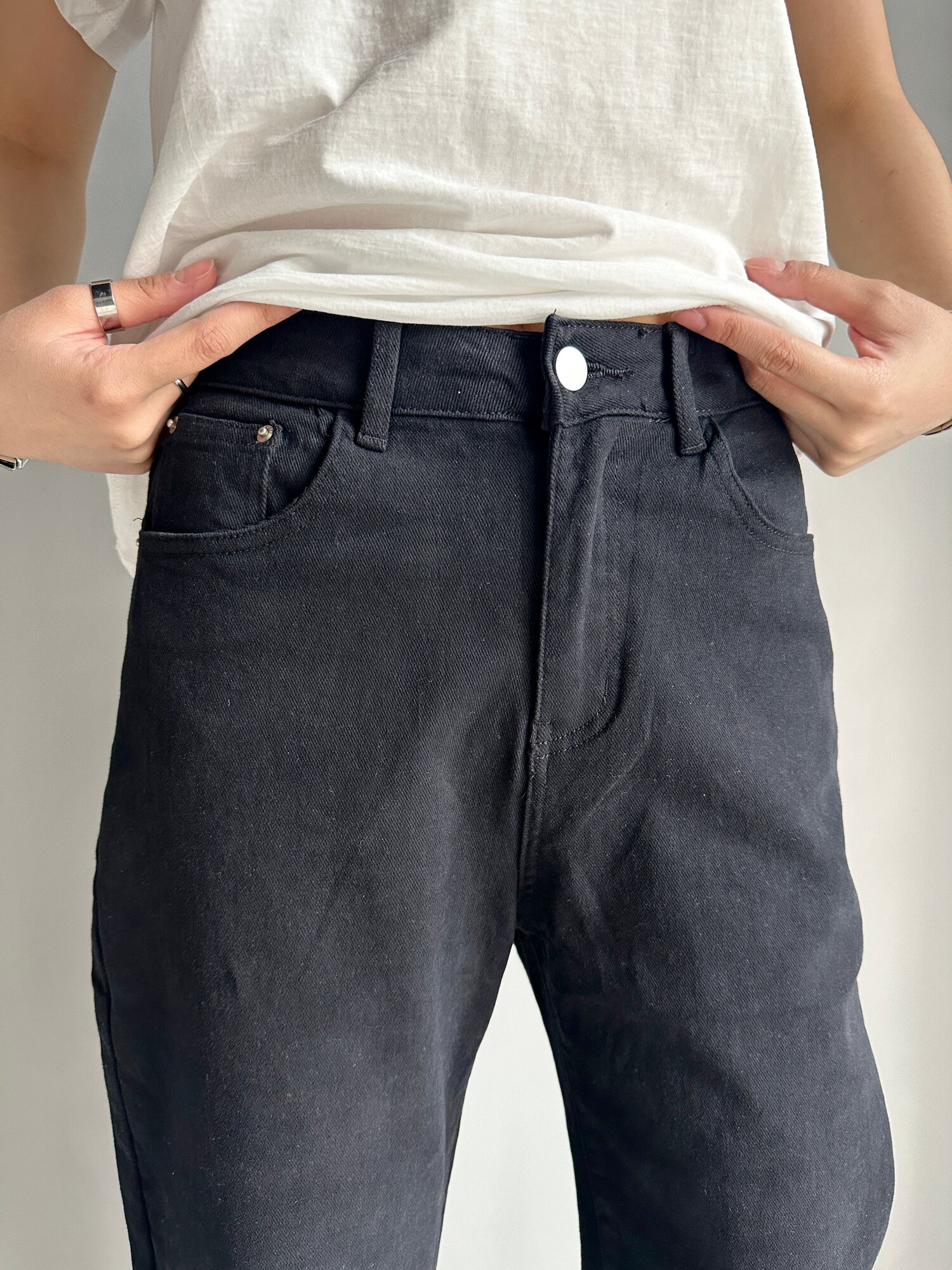 Джегинсы INK Черный, бежевый, размер L, черный — фото 1