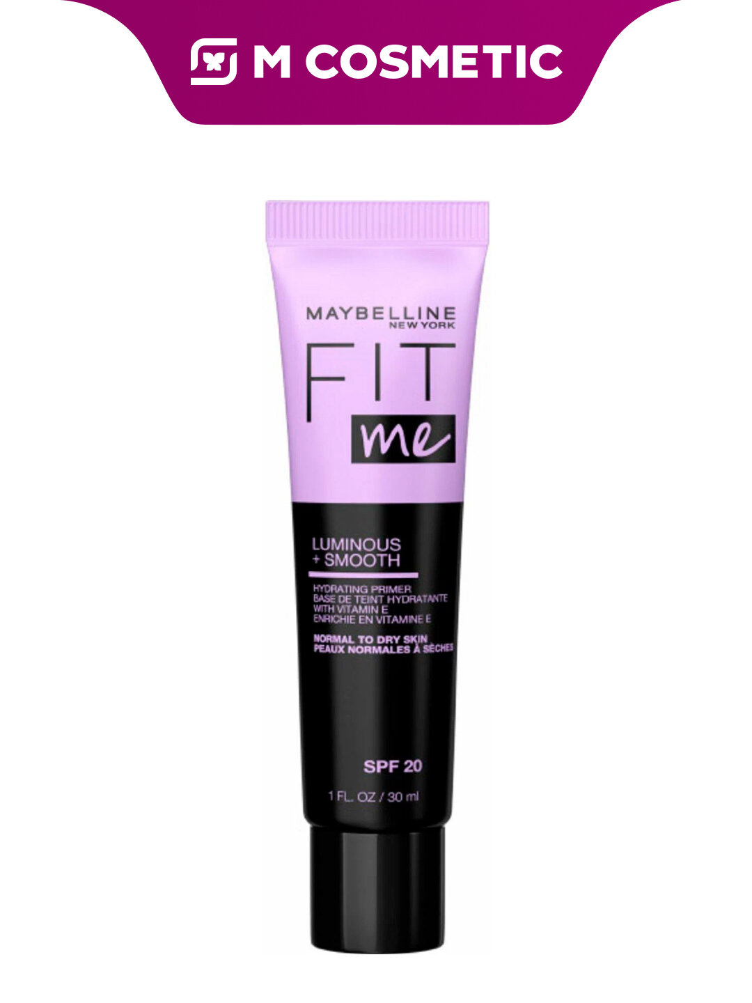 Праймер Maybelline "Fit Me", для лица, увлажняющий, для нормальной, сухой кожи, 30 мл