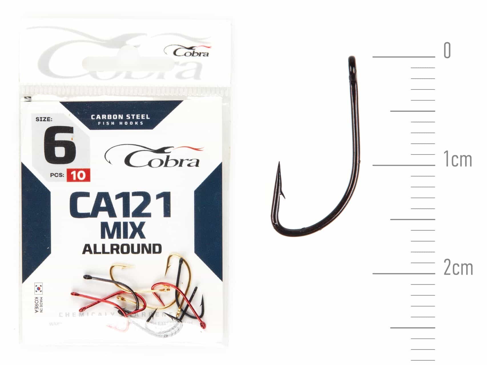 Крючки Cobra MIX сер. CA121MIX разм. 006 10шт.