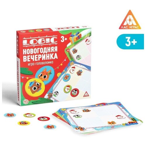 Игра-головоломка Logic. Новогодняя вечеринка, 15 карт, 3+