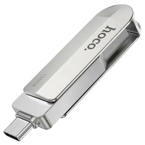 USB флеш-накопитель HOCO UD10 Wise, USB 3.0/Type-C, 128GB, серебристый