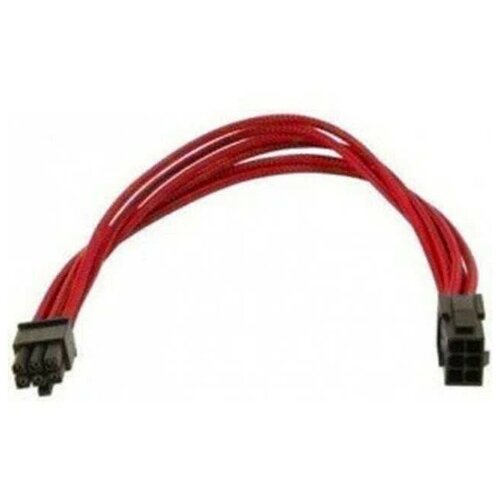 Аксессуар Удлинитель Gelid 6-pin PCI-E 30см Red CA-6P-04 удлинитель gelid 8 pin eps 30см индивидуальная оплетка белый ca 8p 02 для процессора